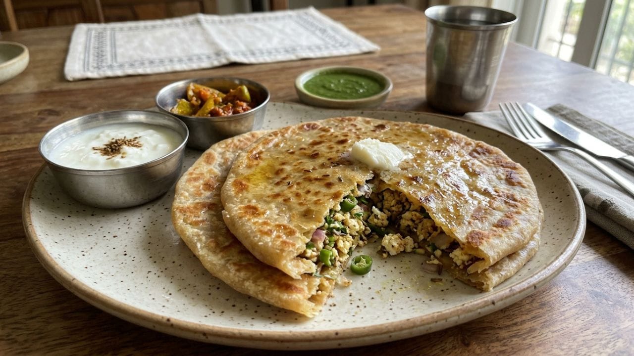 પનીર અને ડુંગળીના પરાઠા (Paneer-Pyaz Paratha) : જો તમને સવારે પ્રોટીનયુક્ત નાસ્તો કરવો ગમતો હોય, તો લો-ફેટ પનીરમાં ઝીણી સમારેલી ડુંગળી મિક્સ કરીને પરાઠા બનાવો. ડુંગળી ઉનાળામાં લૂ (ગરમ પવન) થી બચાવે છે અને પનીર લાંબા સમય સુધી પેટ ભરેલું રાખે છે. આમાં મસાલાનું પ્રમાણ બિલકુલ ઓછું રાખવું.