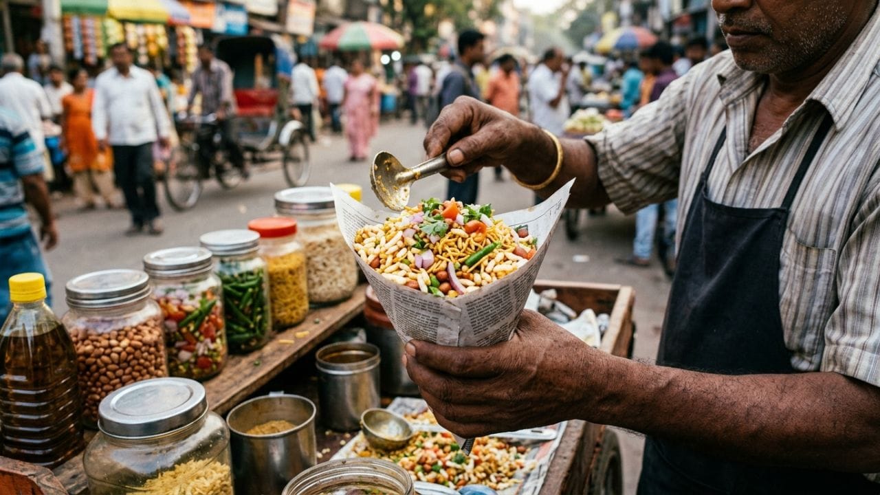 ત્યારબાદ તેમાં મીઠું, લાલ મરચું પાવડર, ચાટ મસાલો અને સૌથી જરૂરી સરસવનું થોડું તેલ નાખો. સરસવનું તેલ જ ઝાલમુડીને તેનો અસલી બંગાળી ટેસ્ટ આપે છે. સાથે જ તેમાં થોડો લીંબુનો રસ નાખો, જેનાથી તેની ખટાશ વધી જાય છે. હવે બધી સામગ્રીને સારી રીતે મિક્સ કરી લો, જેથી દરેક દાણા પર મસાલાનું કોટિંગ થઈ જાય. ઝાલમુડી બનાવતી વખતે એક વાતનું ખાસ ધ્યાન રાખો કે, તેને તરત જ સર્વ કરો. વધારે વાર સુધી રાખવાથી મમરા નરમ થઈ જાય છે અને તેનો અસલી ક્રંચ ખતમ થઈ જાય છે. 