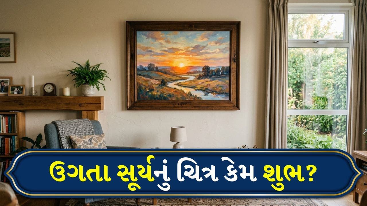 ઉગતા સૂર્યનું ચિત્ર લટકાવવાની સાચી રીત:
વાસ્તુ શાસ્ત્ર અનુસાર, ઘરમાં ઉગતા સૂર્યનું ચિત્ર લટકાવવું ખૂબ જ શુભ માનવામાં આવે છે. એવું માનવામાં આવે છે કે તે ઘરમાં સકારાત્મક ઉર્જા લાવે છે અને સુખદ વાતાવરણ જાળવી રાખે છે. શાસ્ત્રો અનુસાર તેને ઘરમાં મૂકવાથી આત્મવિશ્વાસ વધે છે, નવી આશા આવે છે અને પ્રગતિના માર્ગો ખુલે છે. તેથી તેને ઘરમાં ચોક્કસપણે મૂકવું જોઈએ. જો કે, તેને મૂકવાના યોગ્ય નિયમો જાણવું મહત્વપૂર્ણ છે.

