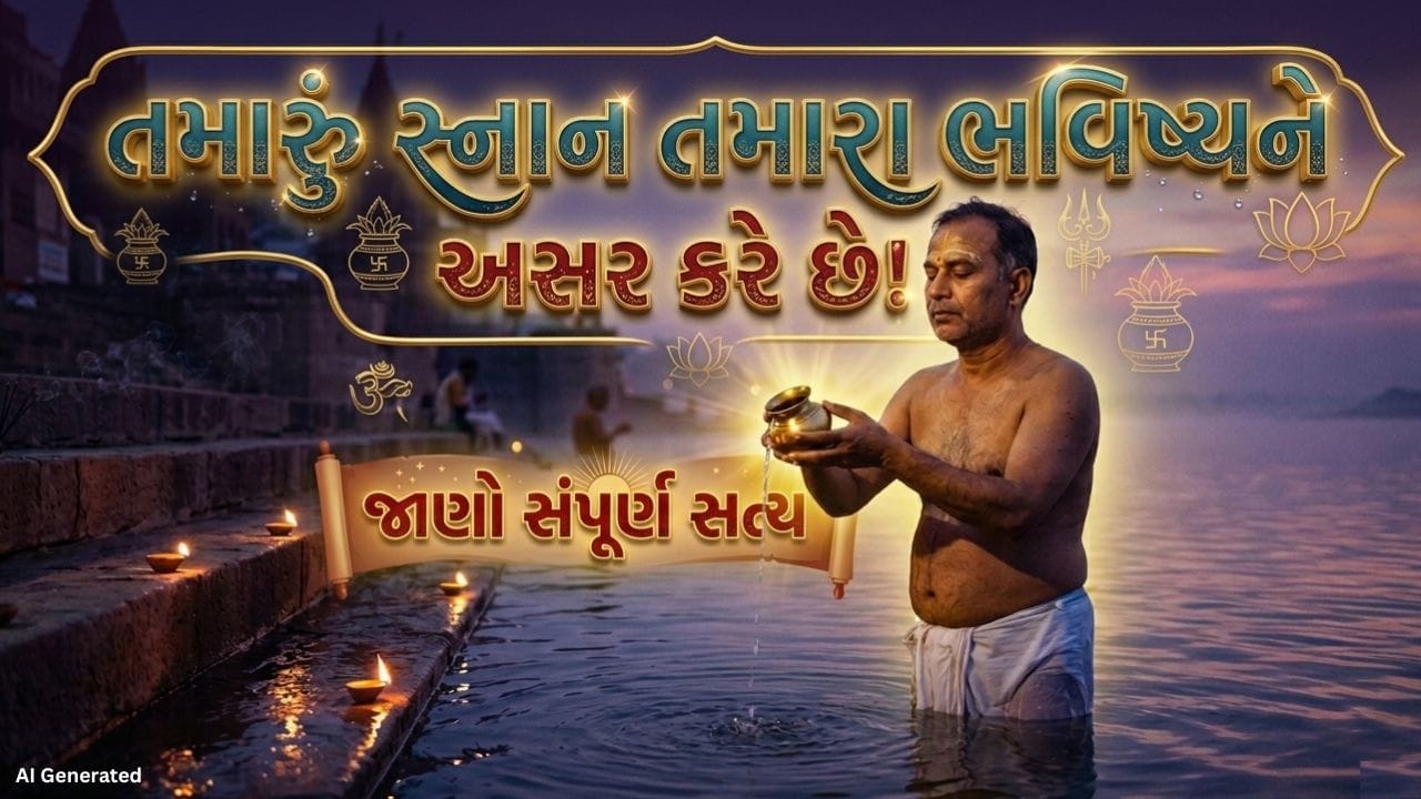વ્યક્તિગત સ્વચ્છતા જાળવવી હોય કે પ્રાર્થના માટે તૈયાર થવું હોય, ત્યારે સ્નાનનો વિચાર સૌપ્રથમ આવે છે. દિવસભરની થાક દૂર કરવા માટે હોય કે સવારને તાજગીભરી શરૂઆત આપવી હોય, સ્નાન આપણા રોજિંદા જીવનનો મહત્વપૂર્ણ ભાગ છે. ( Credits: AI Generated )