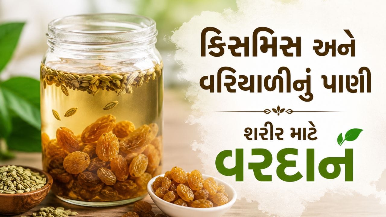 ઉનાળાની ઋતુમાં શરીરને ઠંડુ અને હાઇડ્રેટેડ રાખવું ખૂબ જ જરૂરી બની જાય છે. વધતી ગરમી અને તાપમાનના કારણે શરીરમાં પાણીની કમી થવાની શક્યતા વધી જાય છે, જેના કારણે થાક, ડિહાઇડ્રેશન અને પાચન સંબંધિત અનેક સમસ્યાઓ ઊભી થઈ શકે છે. આવા સમયમાં કેટલીક કુદરતી વસ્તુઓ શરીરને અંદરથી ઠંડક આપવાની સાથે સ્વાસ્થ્યને પણ ફાયદો પહોંચાડે છે. તેમાં કિસમિસ અને વરિયાળીનું પાણી ખૂબ જ લાભદાયક માનવામાં આવે છે.