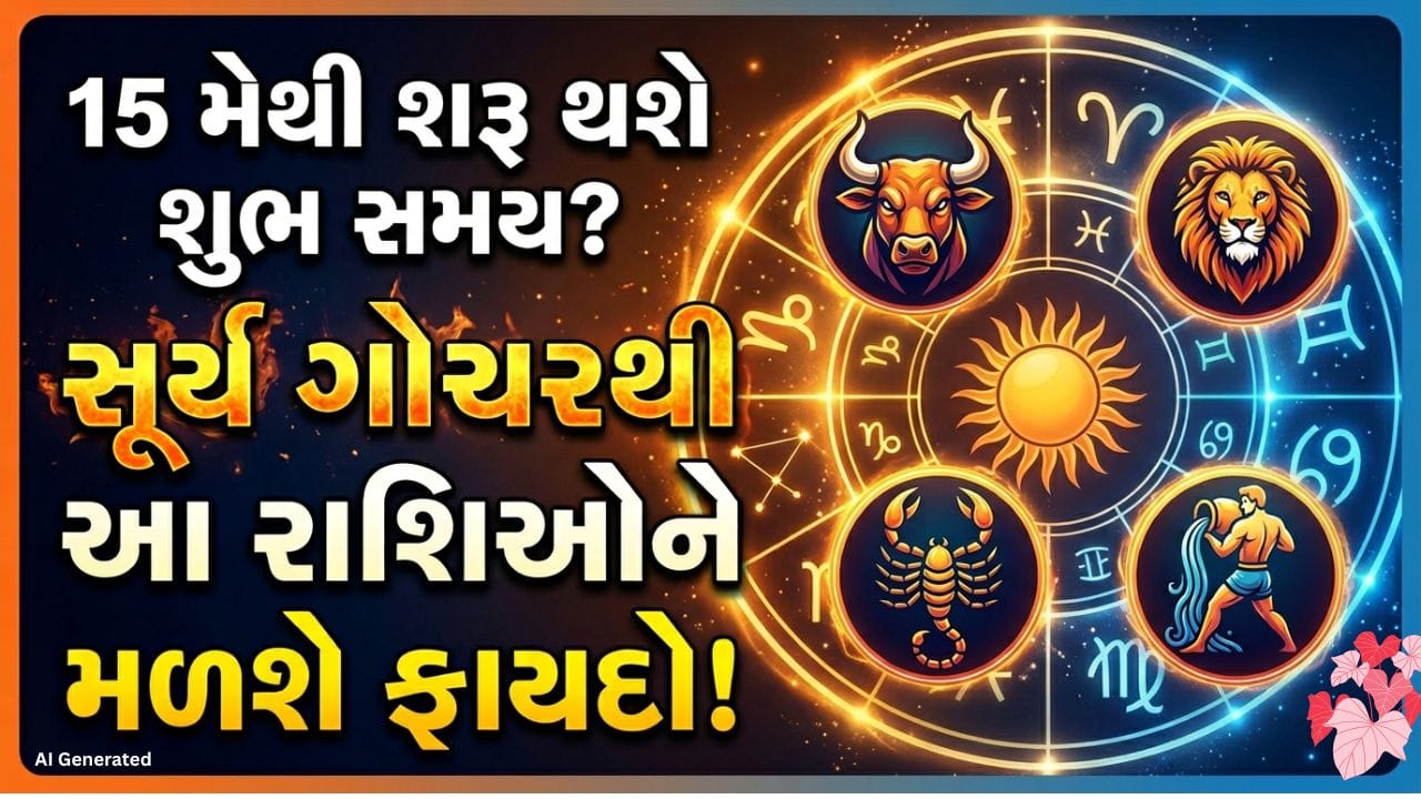 સૂર્ય 15 મેના રોજ વૃષભ રાશિમાં પ્રવેશ કરશે અને ત્યારબાદ અધિક માસ શરૂ થશે. વૃષભ રાશિનો સ્વામી શુક્ર છે. હાલમાં સૂર્ય મેષ રાશિમાં છે, જ્યાં તેને ઉચ્ચ સ્થાન માનવામાં આવે છે. આ ગોચરથી ધન, માન-સન્માન અને સારા ફળ મળવાની શક્યતા રહે છે. સાથે જ, આ સમય દરમિયાન કયું દાન કરવું અને રાશિઓ પર શું અસર પડશે તે પણ મહત્વપૂર્ણ રહેશે. ( Credits: AI Generated )