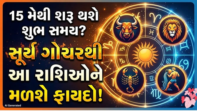 15 મેથી સૂર્યનો વૃષભ રાશિમાં પ્રવેશ, આ ચાર રાશિઓ માટે સોનેરી સમય શરૂ