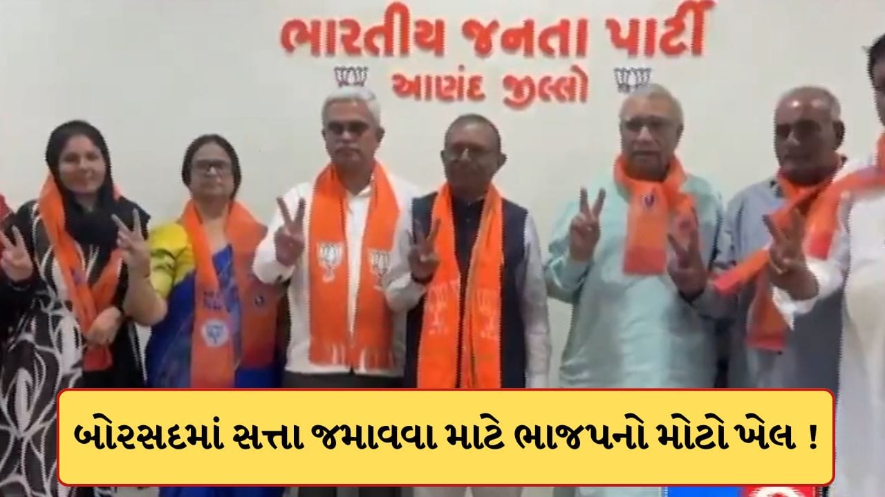 Breaking News : આણંદના બોરસદમાં ભાજપનો મોટો ખેલ ! AIMIMના કોર્પોરેટરને પાર્ટીમાં સામેલ કરી મેળવી બહુમતી, જુઓ Video