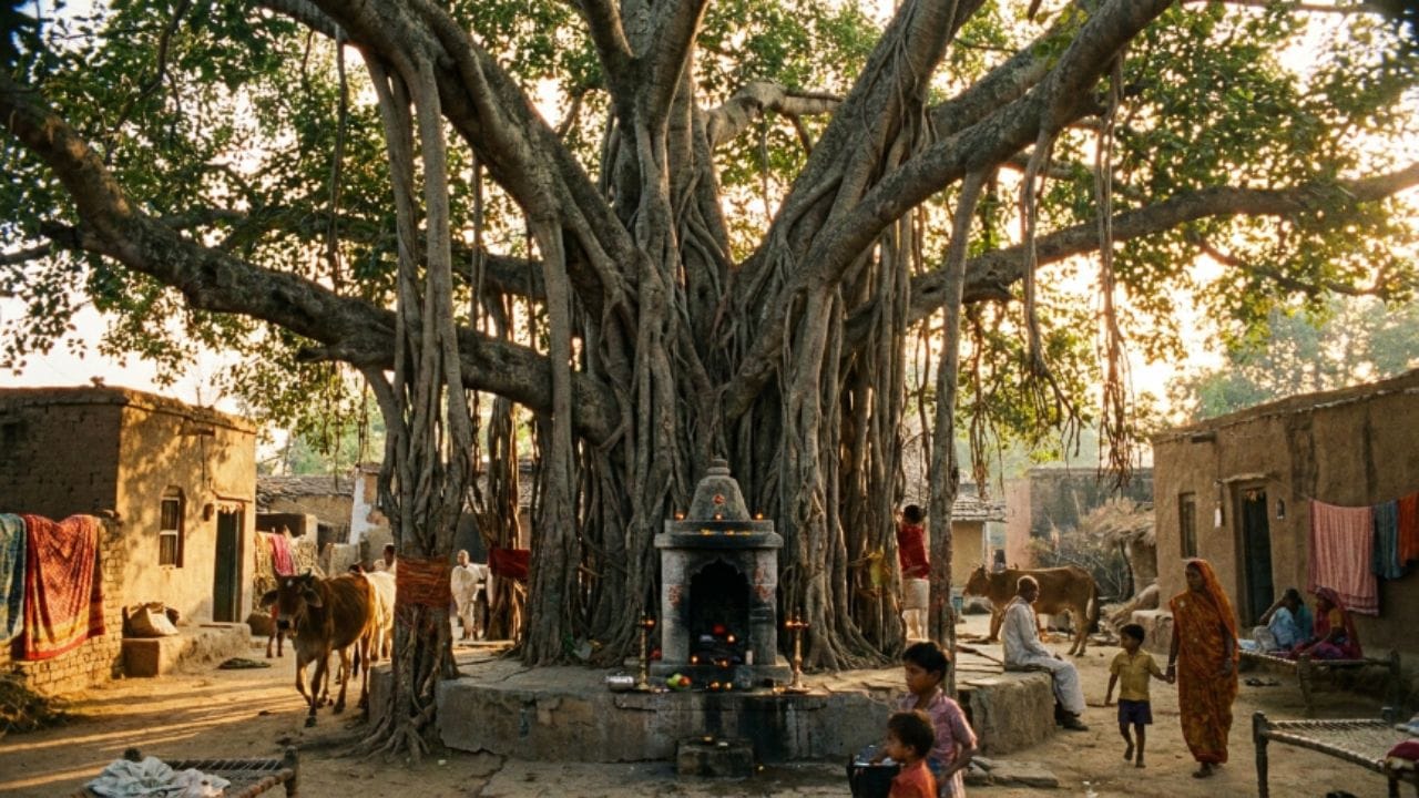 વડ (Banyan Tree) - વડનું વૃક્ષ ચોક્કસપણે ઠંડો છાંયડો આપે છે, પરંતુ જો તેને ઘર કે કમ્પાઉન્ડની દિવાલ પાસે વાવવામાં આવે તો તે વિનાશ નોતરી શકે છે. વડના મૂળિયાં સમય જતાં ખૂબ જાડા અને મજબૂત થતા જાય છે. તે ઘરના પાયામાં ઘૂસીને ટાઇલ્સ અને આખું ફ્લોરિંગ ઉખાડી નાખે છે, જેના કારણે આખી દિવાલ તૂટી પડવાનો ખતરો રહે છે.