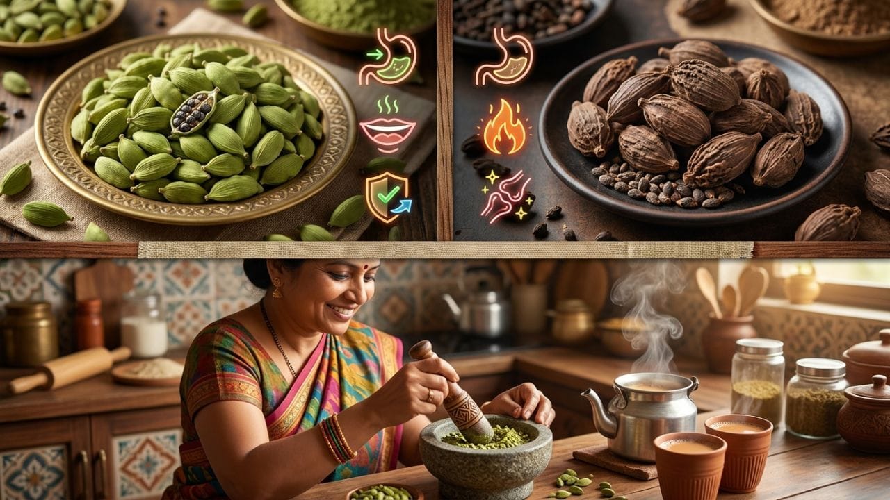 કુદરતે આપેલા આ બંને મસાલા માત્ર સ્વાદ જ નથી વધારતા, પણ શરીરને અનેક રોગોથી દૂર રાખે છે. હવે જોવાનું એ રહેશે કે તમે તમારી રોજિંદી લાઈફસ્ટાઈલમાં આ બંને એલચીનો સાચો અને સંતુલિત ઉપયોગ કેવી રીતે કરો છો.