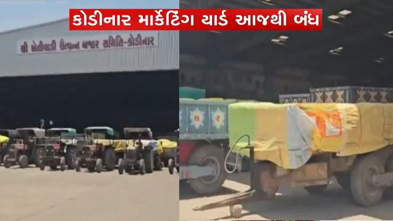 Breaking News : ડીઝલની અછતથી ખેડૂતોને પડતી મુશ્કેલીને લઈ કોડીનાર માર્કેટિંગ યાર્ડમાં આજથી અનિશ્ચિત કાળ માટે હરાજી બંધ Breaking News : ડીઝલની અછતથી ખેડૂતોને પડતી મુશ્કેલીને લઈ કોડીનાર માર્કેટિંગ યાર્ડમાં આજથી અનિશ્ચિત કાળ માટે હરાજી બંધ
