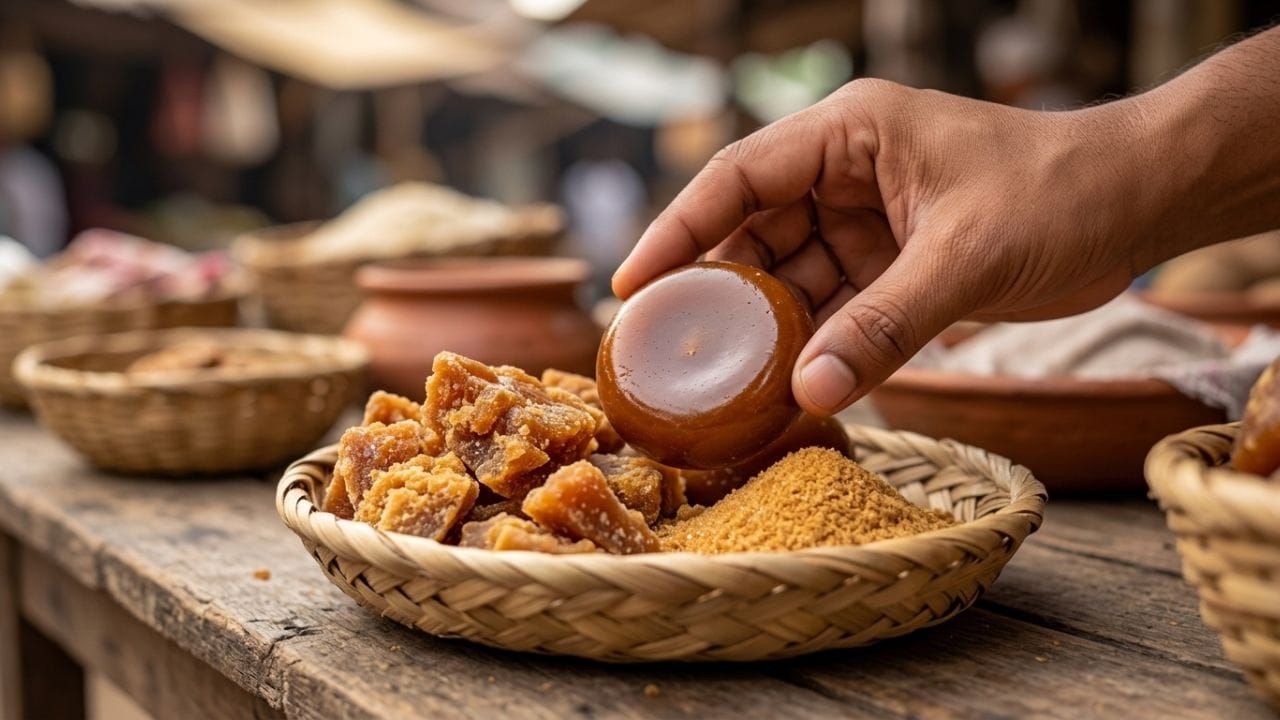 ક્રિસ્ટલ અથવા દાણા: વજન વધારવા માટે ગોળમાં ઘણીવાર ખાંડ ભેળવવામાં આવે છે. આવા ગોળને તોડતી વખતે તેમાં ખાંડના નાના ચમકદાર દાણા દેખાય છે. અસલી ગોળની બનાવટ એકસમાન હોય છે.