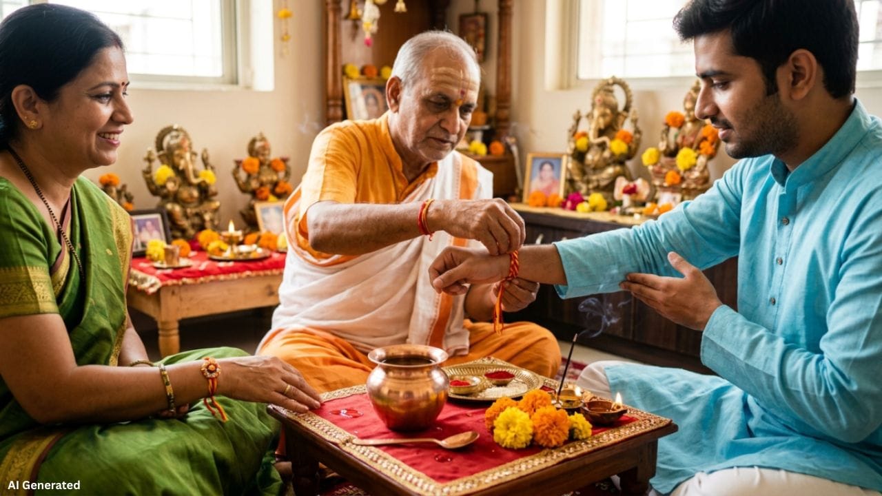 જ્યોતિષ માન્યતા મુજબ રક્ષાસૂત્ર પહેરતા પહેલા તેને ગંગાજળથી શુદ્ધ કરવો શુભ માનવામાં આવે છે. પુરુષોએ જમણા હાથમાં અને સ્ત્રીઓએ ડાબા હાથમાં રક્ષાસૂત્ર બાંધવું જોઈએ. રક્ષાસૂત્ર બાંધતી વખતે મંત્ર જાપ કરવો શુભ ગણાય છે. સમયાંતરે જૂનું રક્ષાસૂત્ર બદલી દેવું અને તેને પાણીમાં વહાવી દેવું અથવા ઝાડ નીચે રાખવું યોગ્ય માનવામાં આવે છે. ( નોંધ :ટીવી9 કોઈ પણ પ્રકારે અંધશ્રદ્ધાને પ્રોત્સાહન આપતુ નથી. આ અહેવાલ માત્ર ધાર્મિક માન્યતા અને લોકોમાં પ્રચલિત માન્યતા, રીત રિવાજને આધારે રજૂ કરવામાં આવેલ છે. )