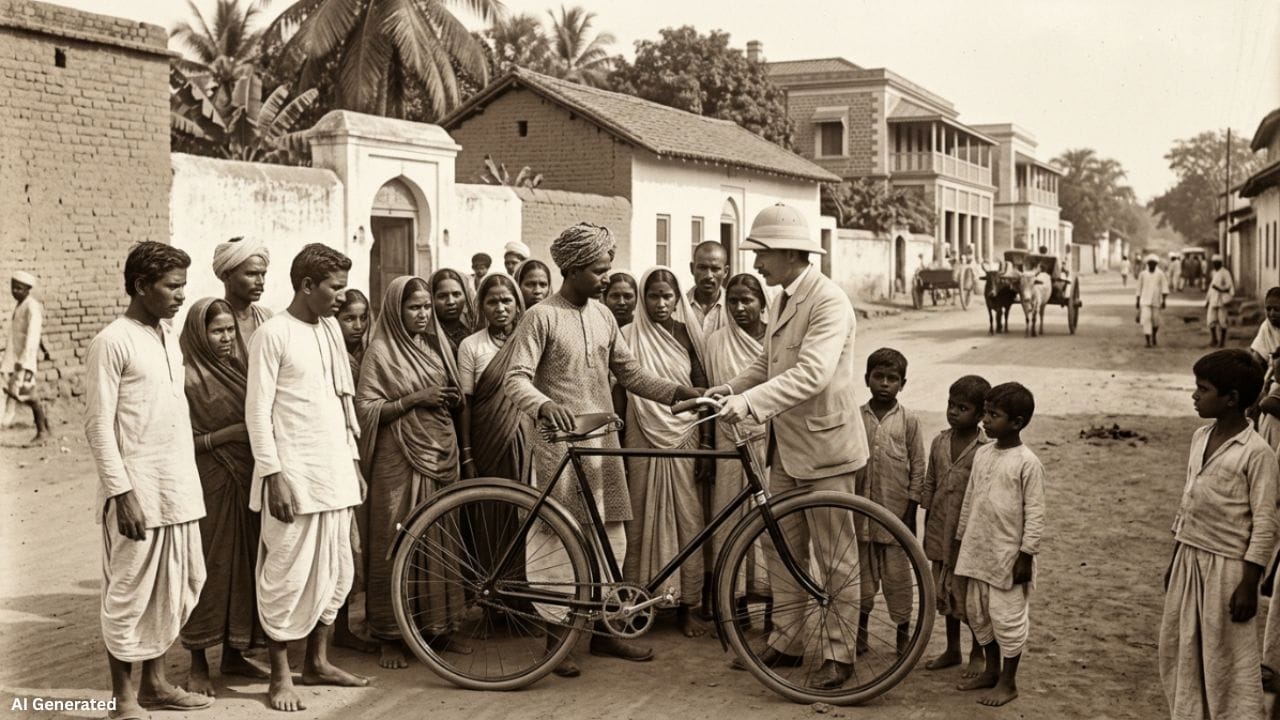 ભારતમાં 1930ના સમયગાળા દરમિયાન ઇન્દોરના મહારાણી રોડ વિસ્તારમાં સાયકલની દુકાનો શરૂ થવા લાગી હતી. સમય જતાં આ વિસ્તાર સાયકલ વેચાણ માટે જાણીતા બજાર તરીકે ઓળખાવા લાગ્યો. 1950 અને 1960ના દાયકામાં ત્યાં સાયકલ આશરે 10 રૂપિયામાં મળતી હતી અને લોકો તેને હપ્તામાં પણ ખરીદી શકતા હતા. તે સમયે વેપારીઓ ગ્રાહકોને આકર્ષવા માટે ખાસ ડિસ્કાઉન્ટ પણ આપતા હતા. ધીમે ધીમે સાયકલ સામાન્ય લોકોના જીવનનો મહત્વનો ભાગ બની ગઈ અને 1950ના દાયકામાં લગ્ન પ્રસંગે દહેજ રૂપે સાયકલ આપવાની પરંપરા પણ શરૂ થઈ હતી.