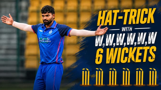 IPLમાં કોઈએ ખરીદ્યો નહી હવે હેટ્રિક સાથે W,W,W,W,W,W વિકેટ લીધી