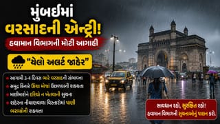 Breaking News : મુંબઈમાં વરસાદની એન્ટ્રી, ભારે પવન સાથે વરસાદની હવામાન વિભાગની આગાહી સાથે યેલો અલર્ટ જાહેર જુઓ Video