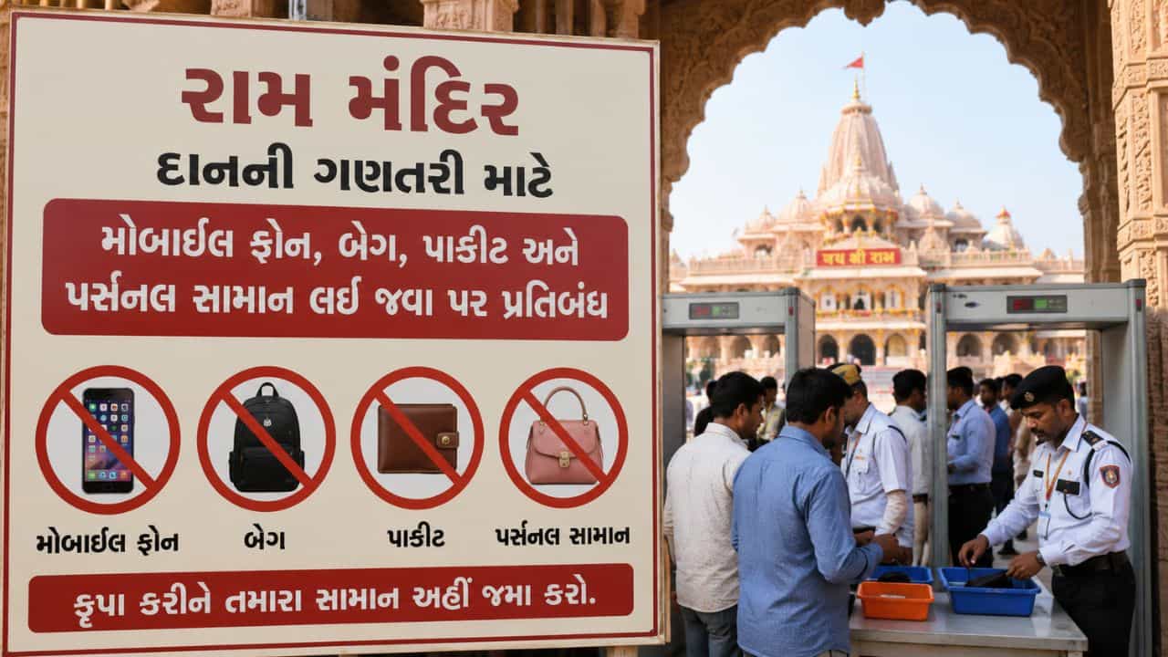 Breaking News : રામ મંદિરના દાનની ગણતરી માટે નવા નિયમો લાગુ, કર્મચારીઓ હવે આ વસ્તુઓ લઈ જઈ શકશે નહીં
