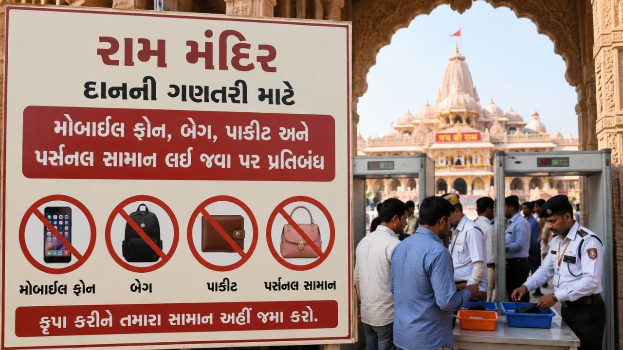 Breaking News : રામ મંદિરના દાનની ગણતરી માટે નવા નિયમો લાગુ, કર્મચારીઓ હવે આ વસ્તુઓ લઈ જઈ શકશે નહીં