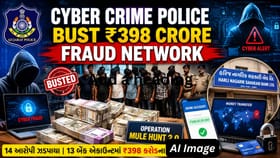 પાટણમાં 398 કરોડના સાયબર ફ્રોડનો ભાંડાફોડ