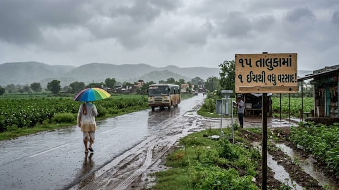 મધ્ય અને ઉત્તર ગુજરાતમાં વરસાદની આગાહી