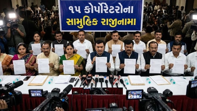 Breaking News : ભાજપના નારાજ કોર્પોરેટરો ટસના મસ ના થતા ટેન્શન વધ્યુ