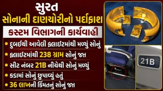 Breaking News : સુરત એરપોર્ટ પર સોનાની દાણચોરીનો પર્દાફાશ, દુબઈ ફ્લાઈટમાંથી 36 લાખનું સોનું જપ્ત કરાયું જુઓ Video