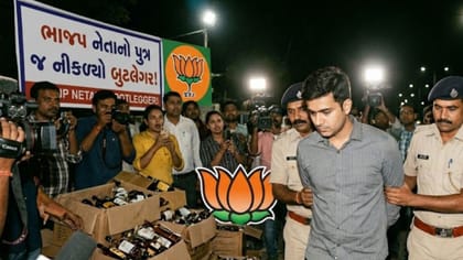 દારૂની હેરાફેરી કરતાં રંગેહાથ ઝડપાયો ભાજપ નેતાનો દીકરો