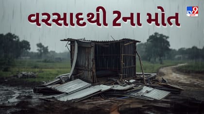 વાવ-થરાદ જિલ્લામાં ભારે પવન અને વરસાદે લીધો બે લોકોનો ભોગ