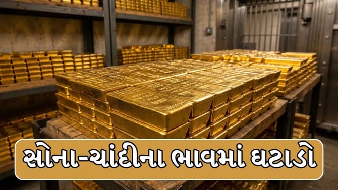 સોનું થયુ સસ્તુ, ચાંદીના ભાવ પણ ઘટ્યા!