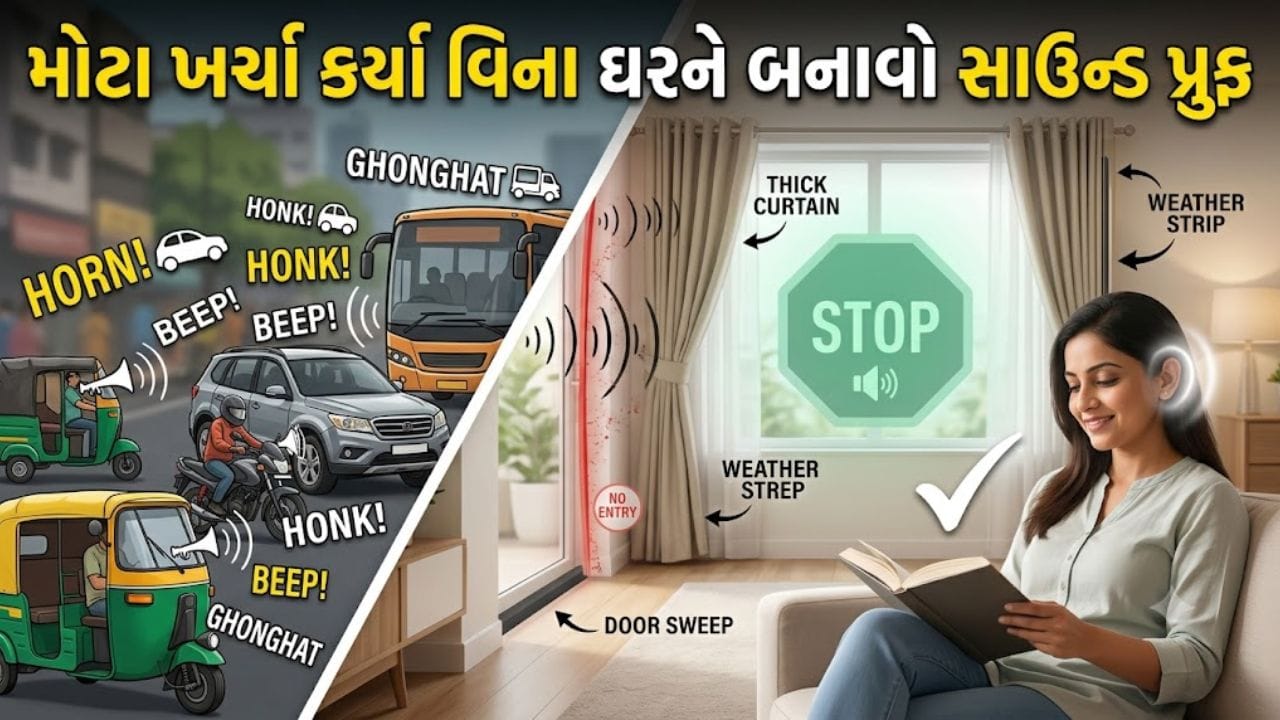 ઘરને બહારના ઘોંઘાટથી બચાવવા કરી લો આ 6 કામ, ઘર થઈ જશે એક્દમ સાઉન્ડ પ્રુફ