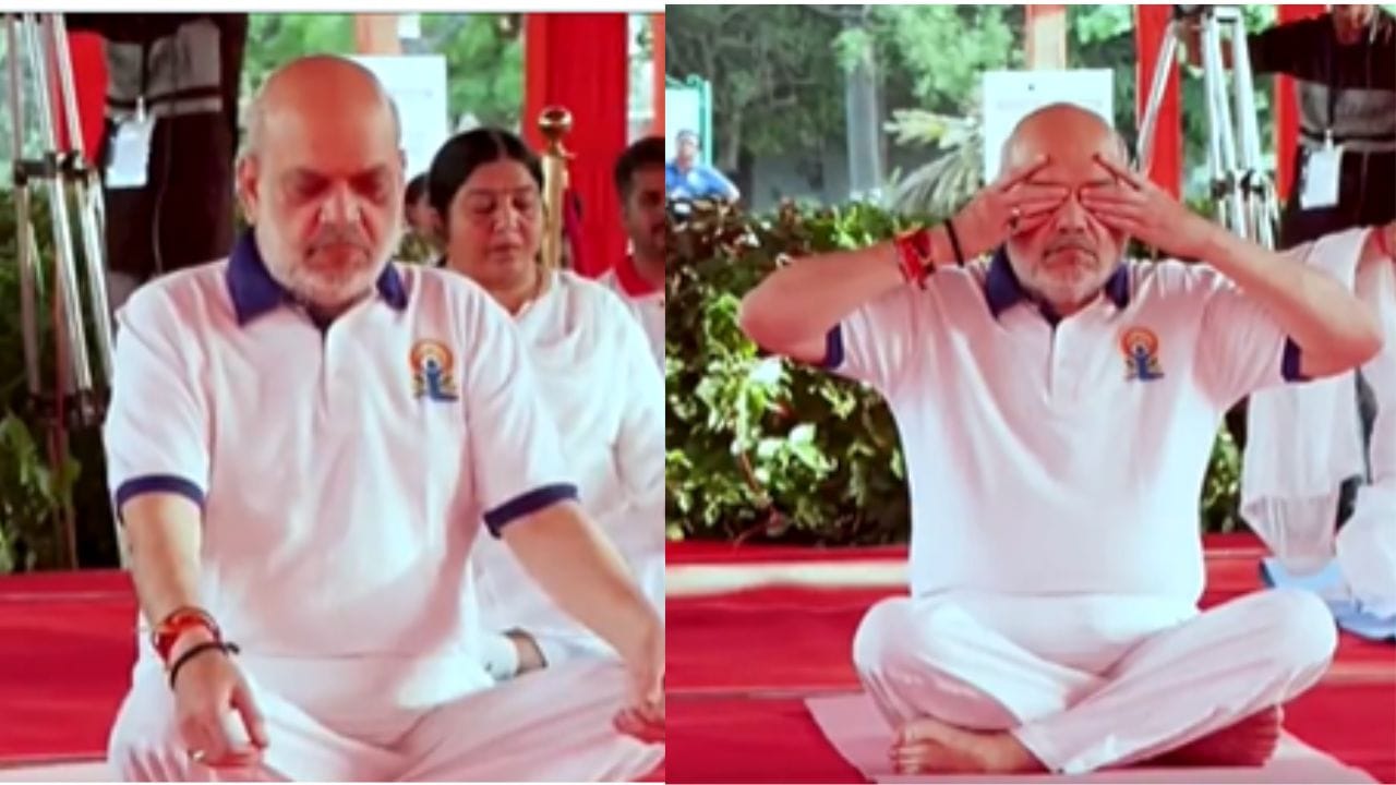 અમદાવાદમાં 12મા આંતરરાષ્ટ્રીય યોગ દિવસ નિમિત્તે કેન્દ્રીય ગૃહમંત્રી અમિત શાહ યોગ કર્યા હતા.આ વર્ષે આંતરરાષ્ટ્રીય યોગ દિવસની થીમ 'Yoga for Healthy Ageing' રાખવામાં આવી છે.