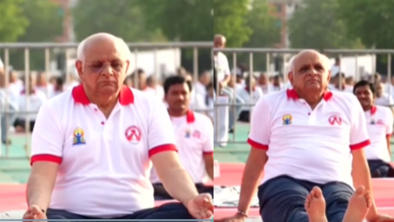 ગુજરાતના મુખ્યમંત્રી ભૂપેન્દ્ર પટેલ માનસામાં 12મા આંતરરાષ્ટ્રીય યોગ દિવસ નિમિત્તે યોગ કર્યા હતા.