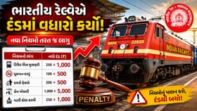 Breaking News : ભારતીયરેલવેએ દંડમાં વધારો કર્યો