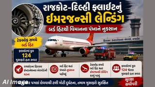 Breaking news Rajkot: રાજકોટ-દિલ્લી ફ્લાઇટનું ઈમરજન્સી લેન્ડિંગ, ટેકઓફ દરમિયાન બર્ડ હિટથી એન્જિનને નુકસાન, Watch Video