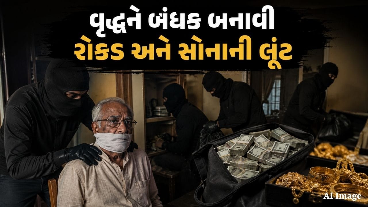 Rajkot Breaking News: શાપર વેરાવળમાં કરોડોની લૂંટ, 77 વર્ષીય વૃદ્ધને બંધક બનાવી આયોજનબદ્ધ રીતે ઘટનાને અપાયો અંજામ