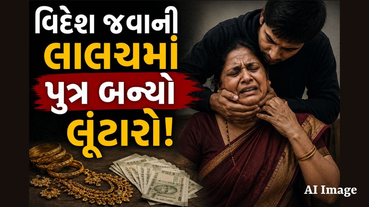 Breaking News Junagadh: વિદેશ જવાની લાલચમાં પુત્રએ માતાને જ લૂંટી! માતાનું ગળું દબાવી ₹20 લાખનો મુદ્દામાલ પડાવ્યો Breaking News Junagadh: વિદેશ જવાની લાલચમાં પુત્રએ માતાને જ લૂંટી! માતાનું ગળું દબાવી ₹20 લાખનો મુદ્દામાલ પડાવ્યો