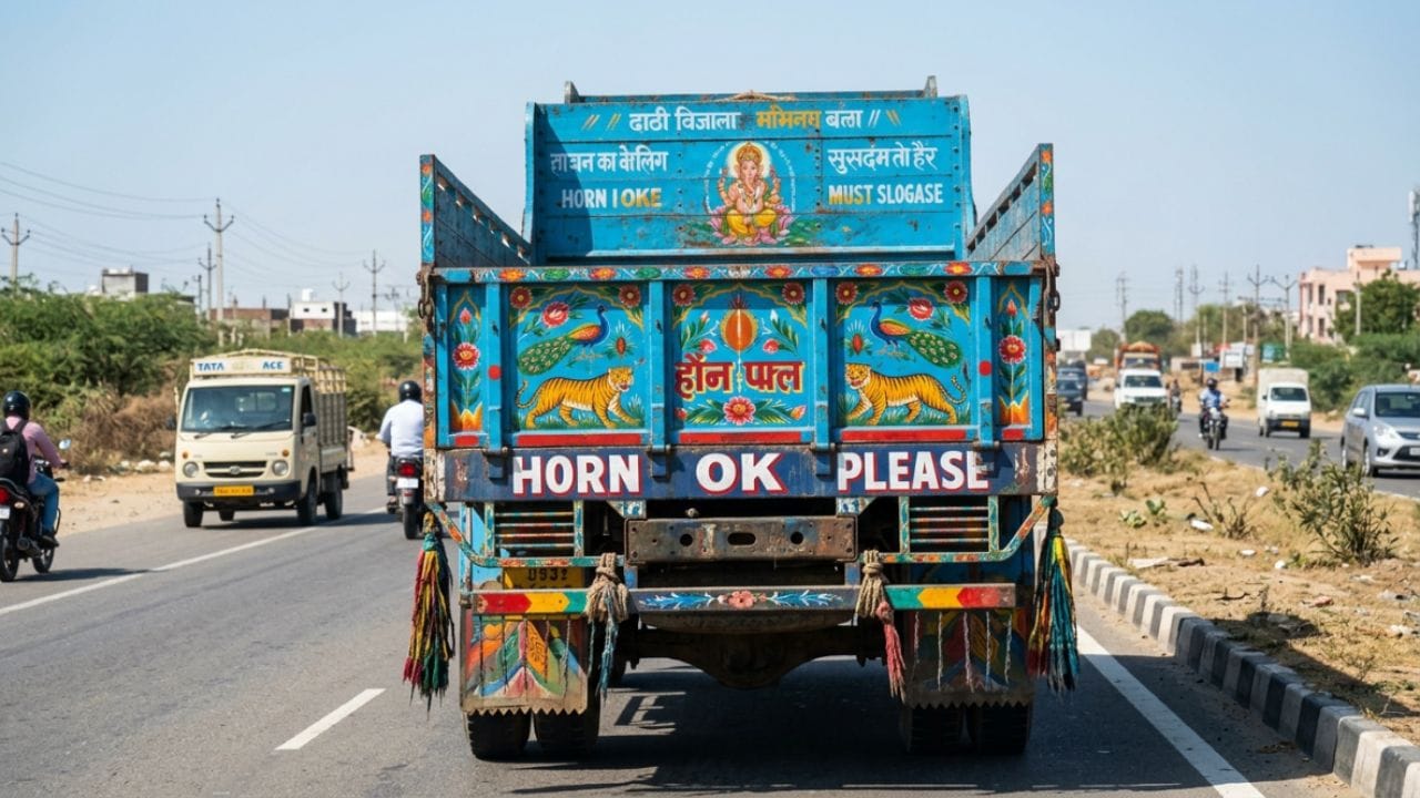 બીજો એક રસપ્રદ સિદ્ધાંત પ્રખ્યાત બિઝનેસ ગ્રુપ 'ટાટા' (Tata) સાથે જોડાયેલો છે. એવું કહેવાય છે કે ભૂતકાળમાં ટાટા ઓઇલ મિલ્સ (TOMCO) દ્વારા 'OK' નામનો એક લોકપ્રિય વોશિંગ પાવડર (ડિટર્જન્ટ સાબુ) લોન્ચ કરવામાં આવ્યો હતો. તે જમાનામાં ટાટા કંપની દેશમાં સૌથી વધુ ટ્રક પણ બનાવતી હતી. આથી, પોતાના નવા ડિટર્જન્ટ બ્રાન્ડના પ્રમોશન અને જાહેરાત માટે તેમણે ટ્રકની પાછળ 'Horn Please' ની વચ્ચે મોટો 'OK' શબ્દ લખવાનું શરૂ કરાવ્યું હતું, જે પાછળથી એક પરંપરા બની ગયું.