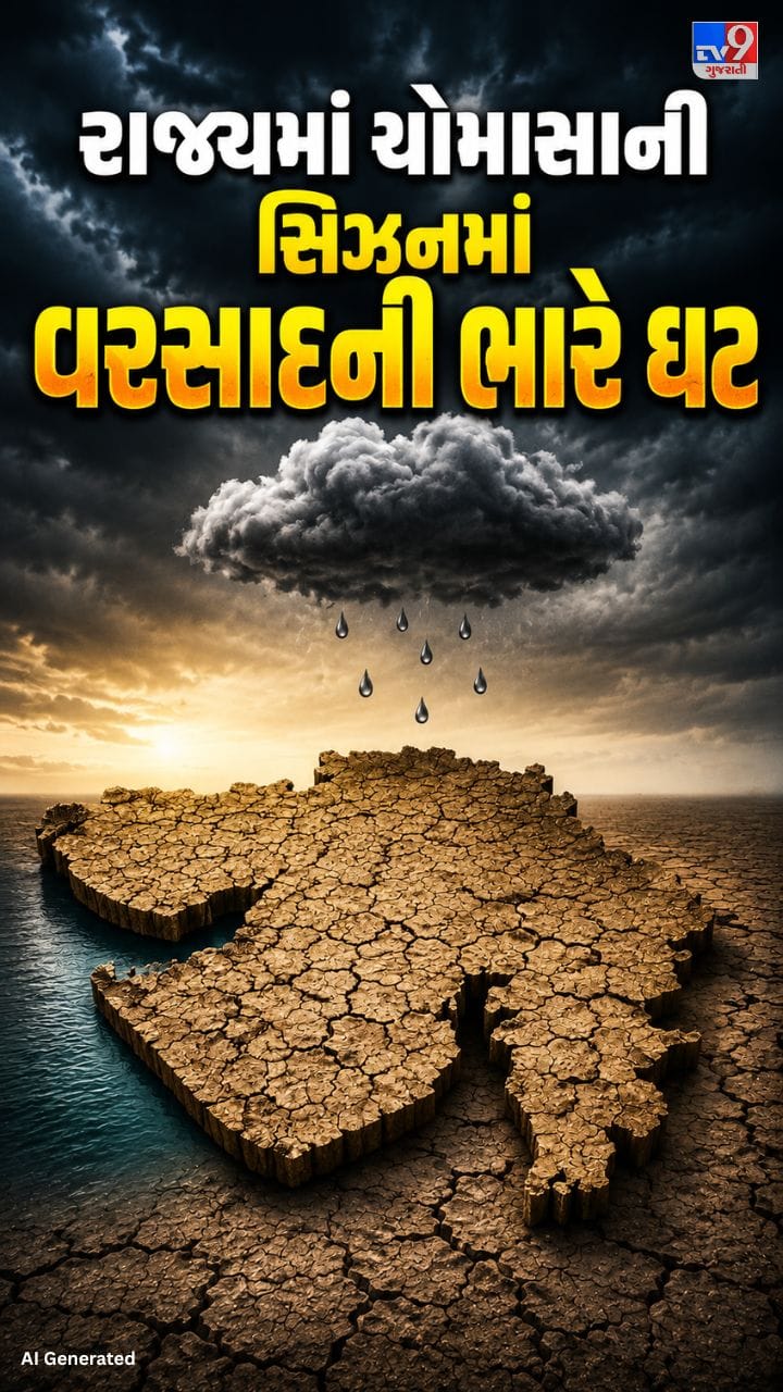 છેલ્લા 10 વર્ષમાં સૌથી ઓછો માત્ર 1.03 ઈંચ વરસાદ