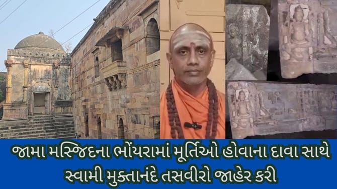 જામા મસ્જિદના ભોંયરામાં મૂર્તિઓ હોવાનો સ્વામી મુક્તાનંદનો દાવો