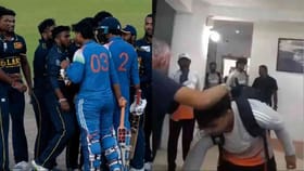 VIDEO: શ્રીલંકામાં લડાઈ બાદ વૈભવ સૂર્યવંશીએ કોને પગે લાગ્યો?