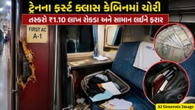 AC ફર્સ્ટ ક્લાસમાં ચોરી: દરવાજો તોડી તસ્કરો ₹1.10 લાખ લઈને ફરાર