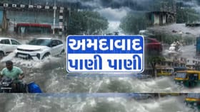 દિવાલ ધરાશાયી થતાં વાહનો પાણીમાં ગરકાવ, જુઓ Video