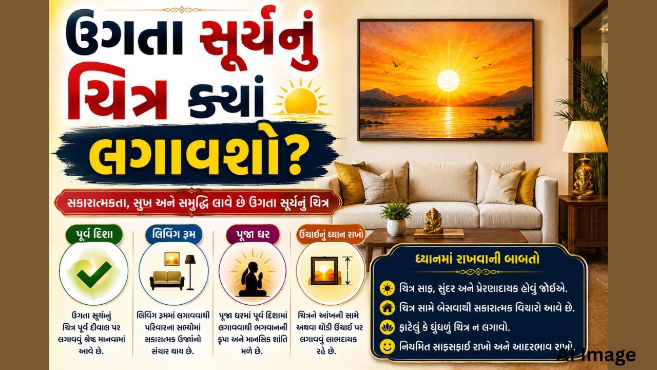 ઉગતા સૂર્યની તસવીર બદલશે ઘરની ઉર્જા, આ ભૂલ કરશો તો નહીં મળે લાભ