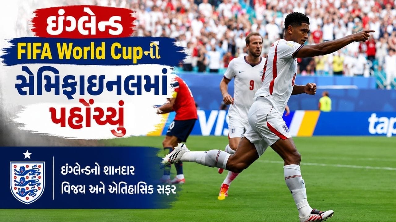 Breaking News : ઇંગ્લેન્ડ ચોથી વખત ફિફા વર્લ્ડ કપ સેમિફાઇનલમાં પહોંચ્યું
