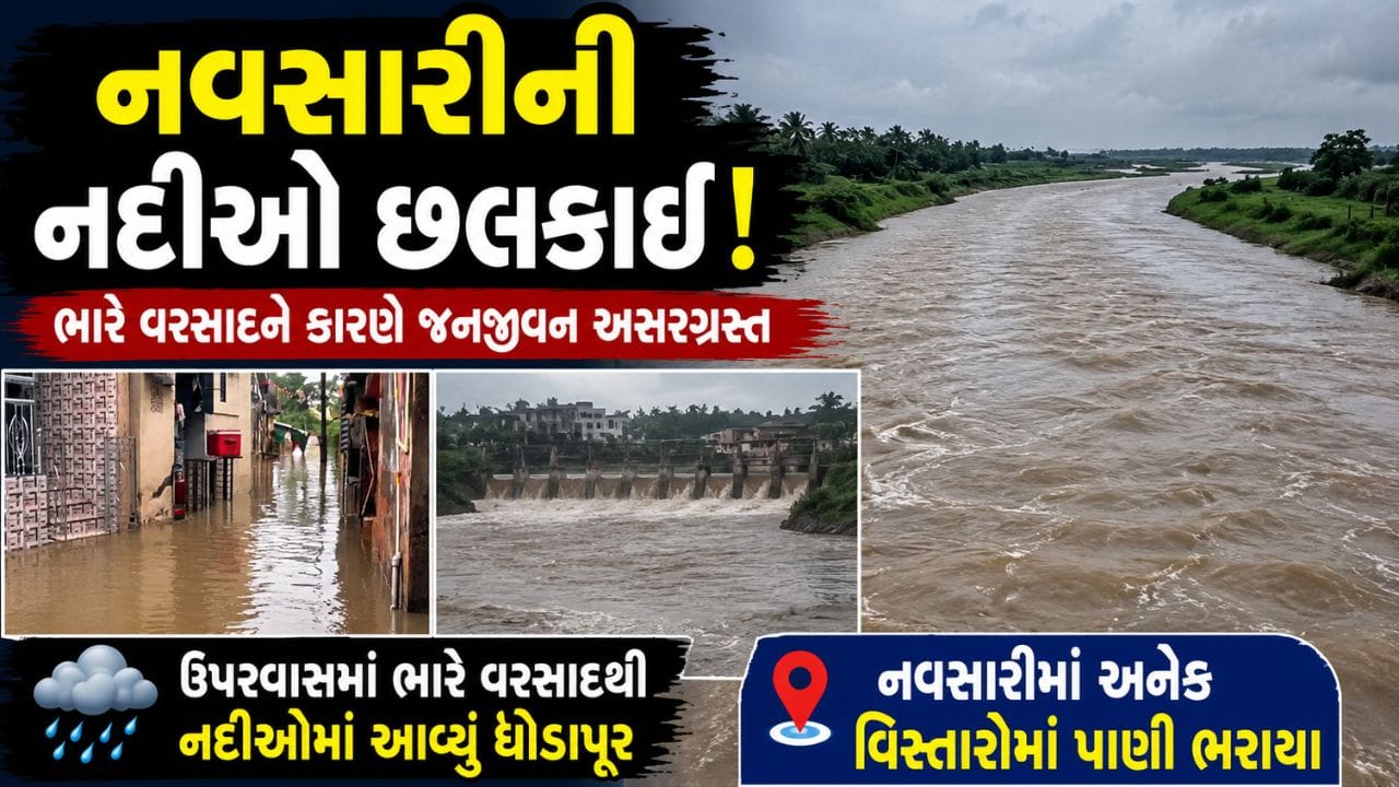 Breaking News : નવસારીમાં આકાશી આફત, પુણા નદી ભયજનક સપાટીથી ઉપર, જુઓ Video Breaking News : નવસારીમાં આકાશી આફત, પુણા નદી ભયજનક સપાટીથી ઉપર, જુઓ Video