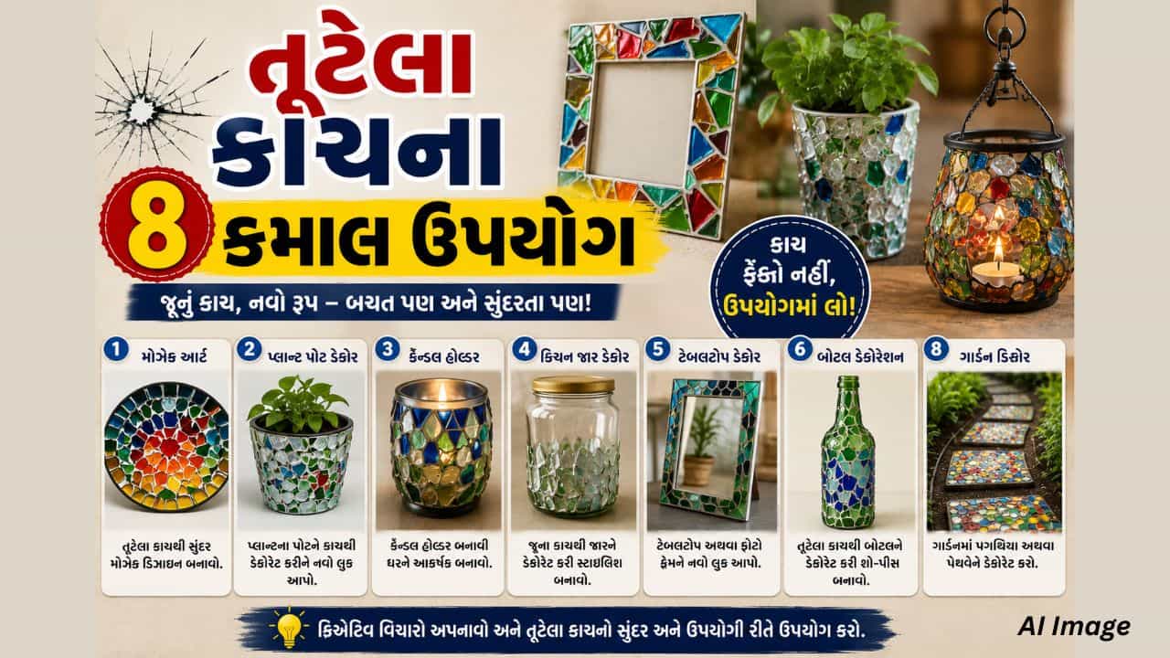 Home Decoration: તૂટેલા કાચને ન ફેંકો! ઘર સજાવવા અને પૈસા બચાવવા કામ આવશે આ સ્માર્ટ ટ્રિક્સ
