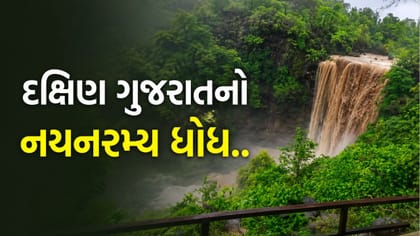 તાપી જિલ્લામાં ચોમાસાના વરસાદથી ચીમેર ધોધ સોળે કળાએ ખીલ્યો