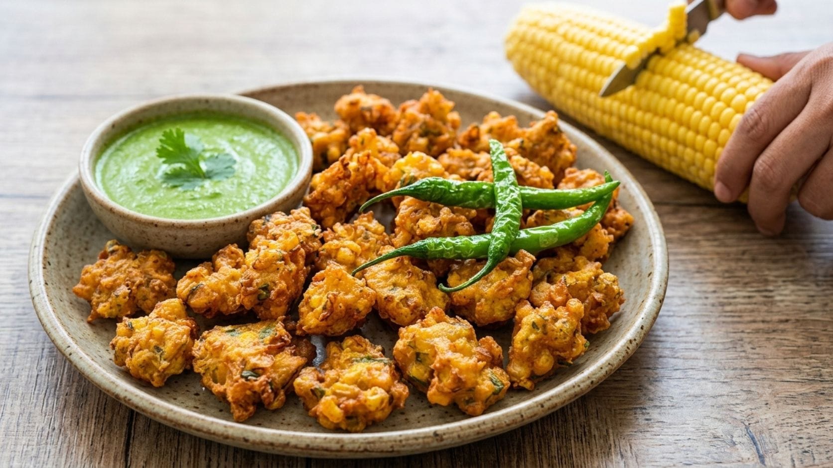 વરસાદની મોસમ શરૂ થતાં જ ગરમા-ગરમ ભજીયાની યાદ સૌને આવી જાય છે. સામાન્ય રીતે બટેટા કે ડુંગળીના ભજીયા બનાવવામાં આવે છે, પરંતુ જો તમે કંઈક અલગ અને સ્વાદિષ્ટ ટ્રાય કરવા માંગતા હોવ તો મકાઈનાં ભજીયા એક ઉત્તમ વિકલ્પ છે. બહારથી કરકરા અને અંદરથી નરમ એવા આ ભજીયા ચા સાથે ખૂબ જ સ્વાદિષ્ટ લાગે છે.
