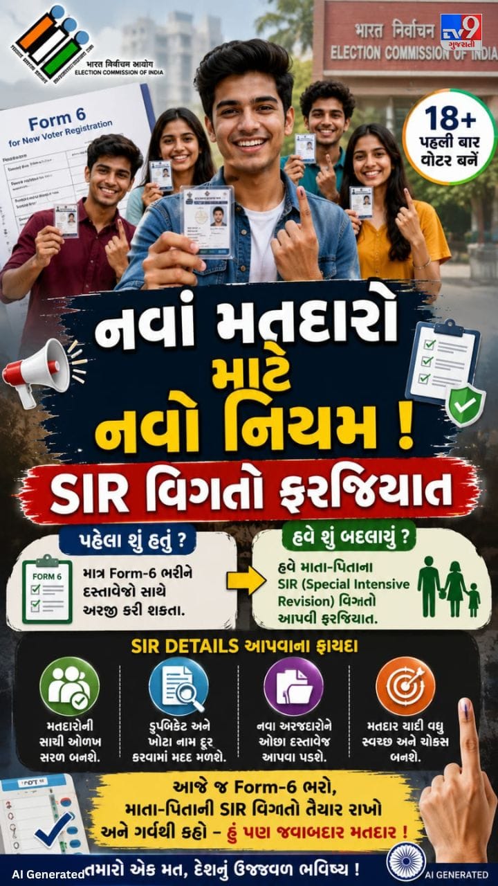 ચૂંટણી પંચનો નવો નિયમ, હવે Form-6 વગર SIR માહિતી નહીં ચાલે