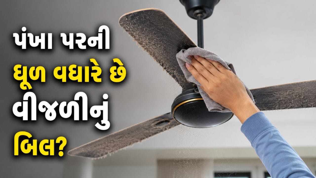 પંખા પર જામેલી ધૂળ વધારી રહી છે તમારું લાઈટ બિલ? ખિસ્સા પર પડતો આ ફટકો અટકાવવા માટે કરો આ નાનું કામ !