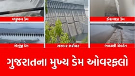 ધોધમાર વરસાદથી ગુજરાતના મુખ્ય ડેમ ઓવરફ્લો