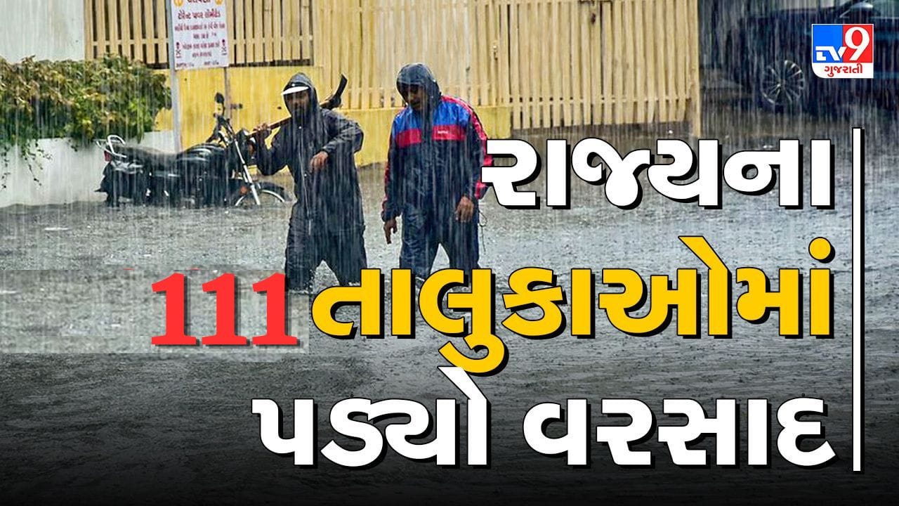 ગુજરાતના 111 તાલુકામાં મેઘરાજાની ધમાકેદાર બેટિંગ, જલાલપોરમાં સૌથી વધુ 5.75 ઇંચ વરસાદ ખાબક્યો, જુઓ Video