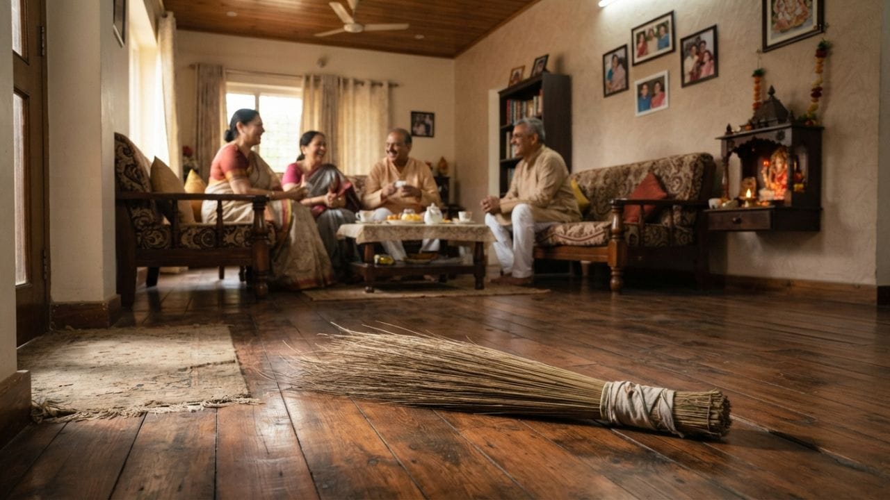 ઘરમાં જ્યાં અતિથિ આવીને બેસે છે ત્યાં પણ સાવરણી ક્યારેય રાખવી ન જોઈએ.
