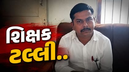 કલેક્ટરની મુલાકાત દરમિયાન શાળાના આચાર્ય ટલ્લી